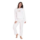 Mirano 9010 Havlu Kumaş Ayıcık Nakışlı Kışlık Kadın Eşofman Pijama Takımı