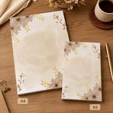 Miray Craft Çiçek Temalı 2'li Set (A4-A5) Notepad - Not Defteri - Bloknot