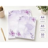 Miray Craft Mor Çiçek Temalı 2'li Set (A4-A5) Notepad - Not Defteri - Bloknot