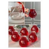 MİS KİTCHEN 6 Adet Tombul Çay Bardağı - Kulplu Borosilikat Çay Bardağı