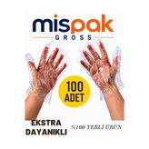 mispak Şeffaf Eldiven 100 adet ( 1 paket )