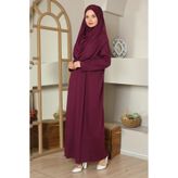 miss ledonna Tek Parça Namaz Elbisesi Mürdüm