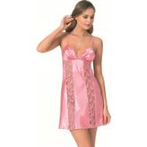 Miss Pembe Kısa Saten Gecelik