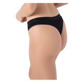 missblue moon Kadın Pamuklu Basic Tanga, Siyah, S Beden