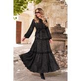 Misswhence 40830 Siyah Cupro Elbise - 36
