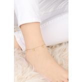 Mistik Silver Sarı Mineli Yıldız Gümüş Halhal
