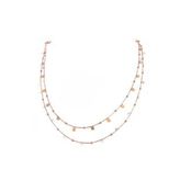 Mistik Silver Sarkık Pullu Taşlı 2’li Gümüş Choker Kolye