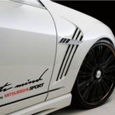 Mitsubishi Yan Kapı Çamurluk Sticker Araba Oto Yapıştırma 2Adet