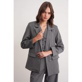 Mixray 4745 Kadın Oversize Blazer Ceket Antrasit