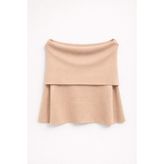 Mixray 7009 Kadın Madonna Yaka Triko Bluz Camel