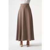 Mizalle Basic Kloş Bej Etek S