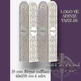 Mizan Mzn Ahşap Paravan, Seperatör, Panel - 208cm*45cm*18mm - Beyaz