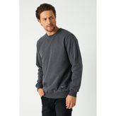 Mmetalic Erkek Antrasit Basic Bisiklet Yaka Sweatshirt - 3XL