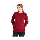 MMetalic Kadın Bordo Renk Basic Bisiklet Yaka Sweatshirt bordo