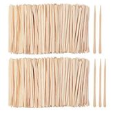 MMonDod 1200 paket ahşap balmumu çubukları, küçük balmumu aplikatör çubukları, ahşap el işi çubukları, kıllar, kaş, burun çıkarma için spatula aplikatörü (sapsız)