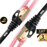 MN6 M109xf Cat7 Kablo/3 Metre-26awg-s/ftp/cat7 Ethernet Kablosu/10gbps-600 Mhz-10000mbps%27e Kadar (3 Metre)