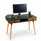Mobenta Modest Desk: Masif Çalışma & Laptop Masası 2 Çekmece 1 Bölme - 120x60 YE-BK