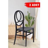 MOBETTO Phoenix 2 Adet Mutfak Sandalye - Siyah