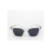 Mobgift Cat Eye Dörtgen Güneş Gözlüğü (Şeffaf - Siyah)