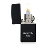 Mobgift Zippo Model Isme Özel Çakmak Benzinli (Siyah)