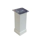 Mobilya Ayağı Kare Beyaz 10Cm - 4 Adet