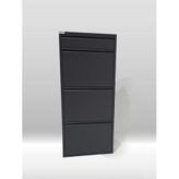 Mobilyapratik 3 + 1 Kapaklı Siyah Metal Ayakkabılık