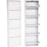 Mobilyapratik 5 li Metal Ayakkabılık - Beyaz
