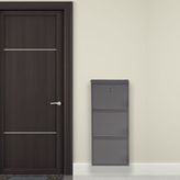 Mobilyapratik Antrasit Kilitli Metal Ayakkabılık Mac3 - 3 Kapaklı - 50X15x103 H
