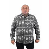 Moc Grande 22212 Yeşil MC Three Rug Print Oduncu Erkek Gömlek