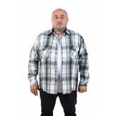 Moc Grande 22216 Yeşil Çift Cep Big Plaid Oduncu Erkek Gömlek