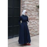 Moca Nayra Denim Elbise Lacivert