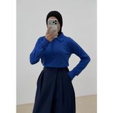 Moda Aksa Merserize Premium Kazak Saks - Standart - Saks Mavi