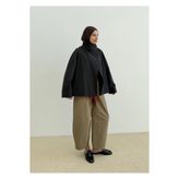 MODA AKSA ..RİO DÜĞMELİ ASTARLI TRENÇKOT SİYAH