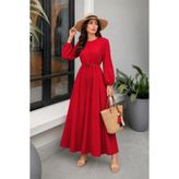 Moda Algan Vera Elbise MA10049 Kırmızı