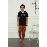 Moda Çizgi 20395 Siyah Penye Erkek Çocuk Pijama Takımı