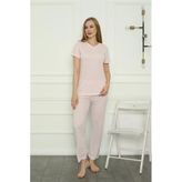 Moda Çizgi 4157 Pembe Penye Kadın Pijama Takımı