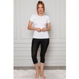 Moda Çizgi 5864 Siyah Microfiber Kapri Kadın Tayt