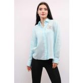Moda Çizgi MC2301 Mint Taşlı Keten Kadın Gömlek