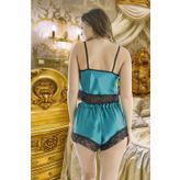 Moda Çizgi S-1008 Saten Şortlu Büstiyer Takım