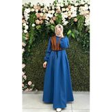 Moda Fatma Dabil Elbise 8087 - Mavi - 40