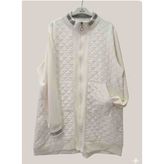 Moda Kadin Tunik Ceket - 42 - Beyaz - Ekru