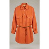 Moda Kadin Tunik Gömlek (Oduncu) - 01-Turuncu - 40