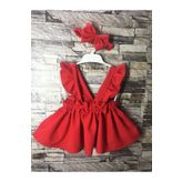 MODA Kız Çocuk Kırmızı Salopet