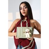 Moda Lime Kadın Ayıcıklı Su Yeşili Kutu Çanta
