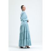 Moda Tekcan Boydan Elbise - Mavi - 40