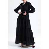 Moda Tekcan Boydan Elbise - Siyah - 38