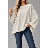 moda wanilia Oversize Yarasa Kol Bluz