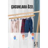 Modacar Çocuk Elbise Askısı 5 Adet Ahşap