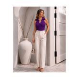 Modafeminen Mor Polo yaka triko bluz TR0315