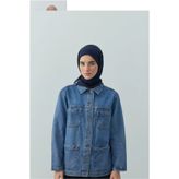 Modakaşmir Aya Pamuk Eşarp Lacivert